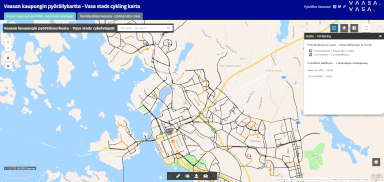 Vaasan kaupungin pyöräilykartta - Vasa stads cykelkarta